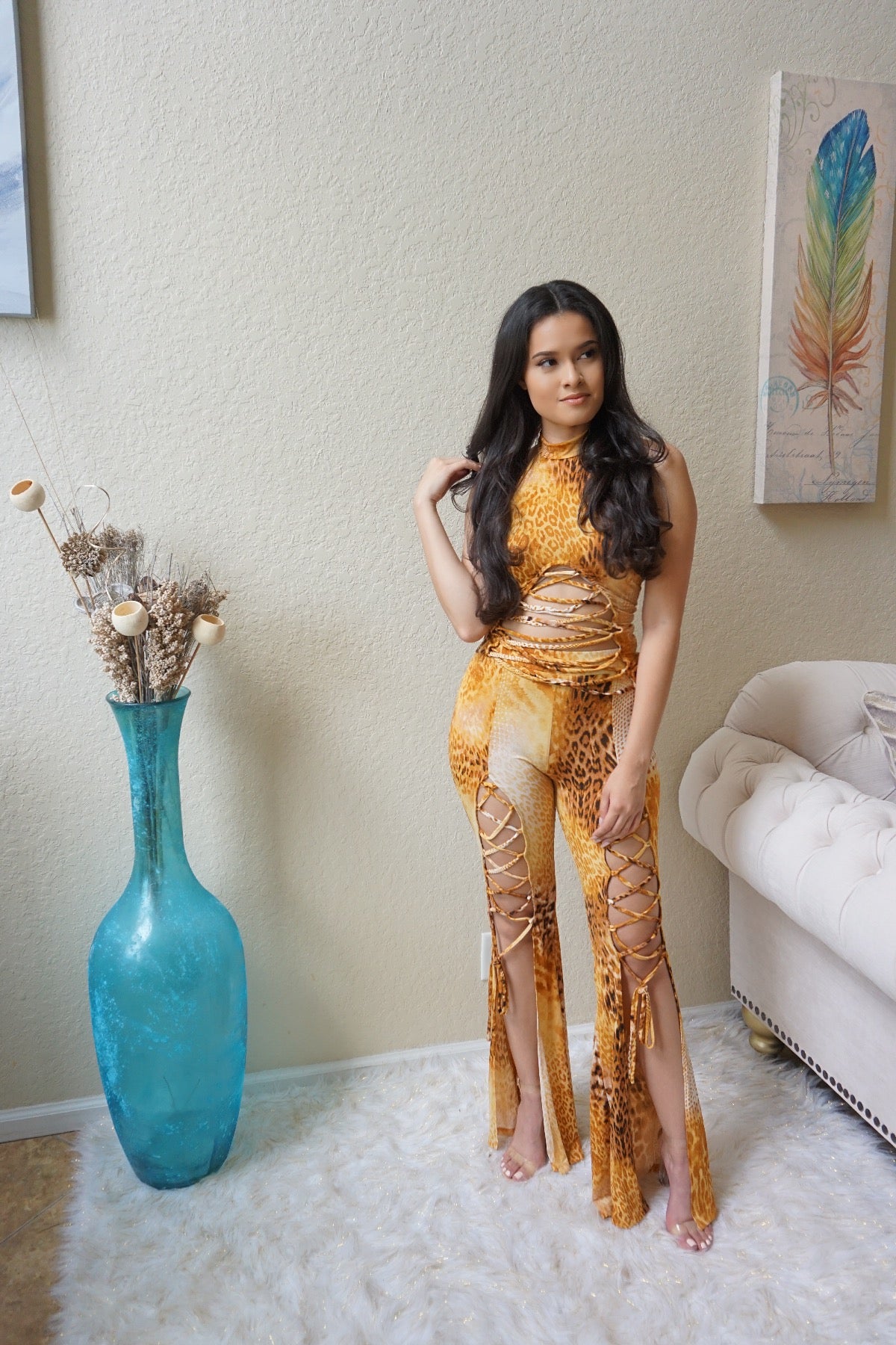 Wild Lil Thing Laced Pants Set
